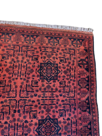 185 x 124 cm khan mohammadi afghan Tribal Red Rug - Rugmaster
