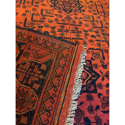 185 x 124 cm khan mohammadi afghan Tribal Red Rug - Rugmaster