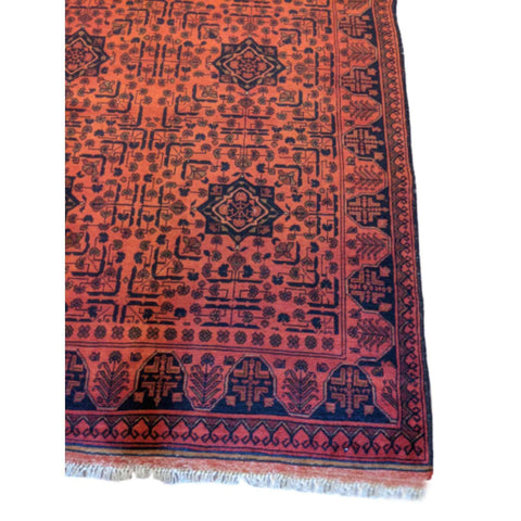 185 x 124 cm khan mohammadi afghan Tribal Red Rug - Rugmaster
