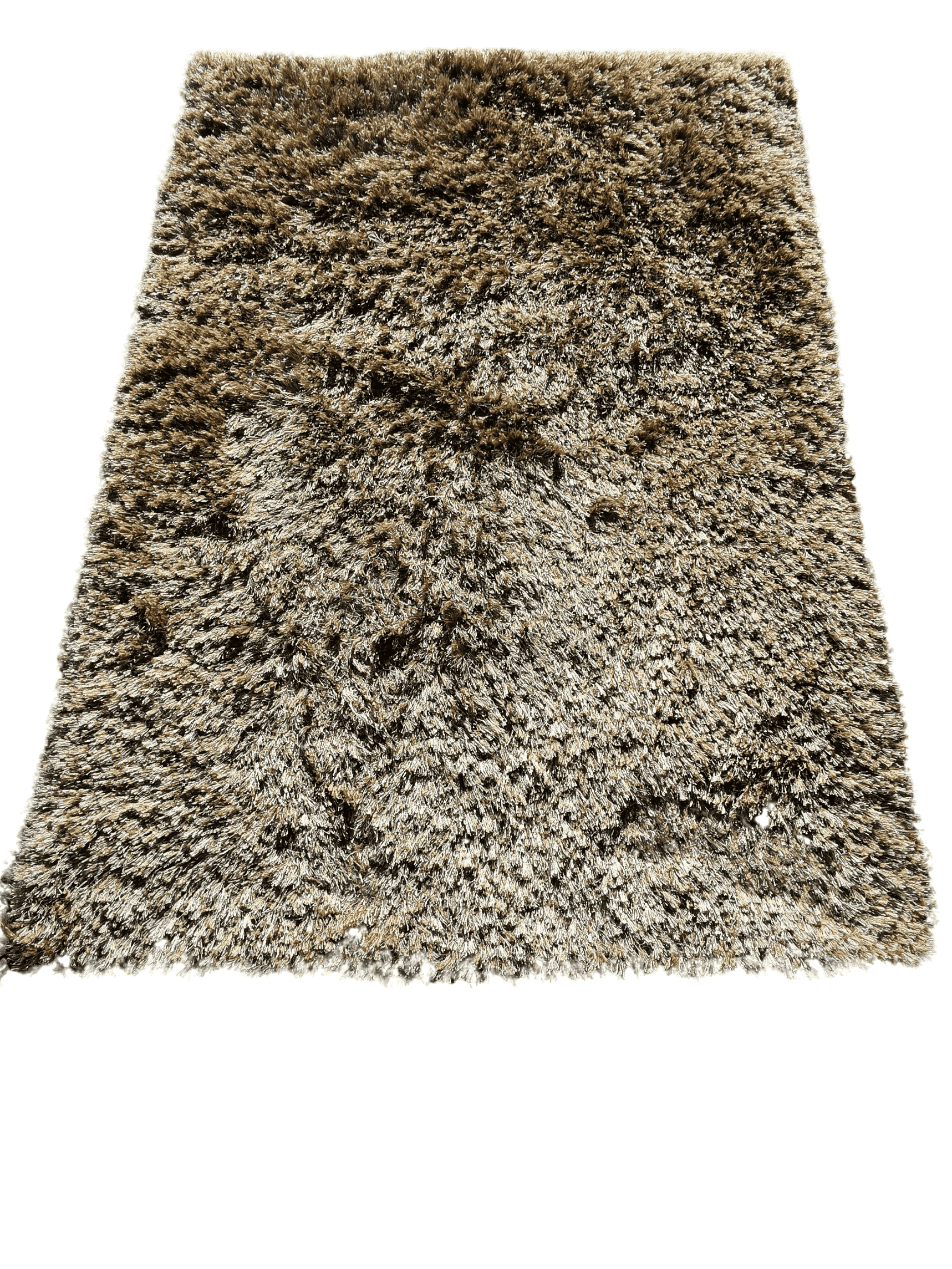 185 x 125 cm modern shaggy silk effect Modern Brown Rug - Rugmaster