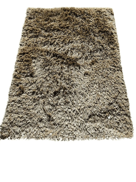 185 x 125 cm shaggy silk effect Brown Rug - Rugoutlet