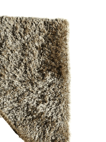 185 x 125 cm shaggy silk effect Brown Rug - Rugoutlet