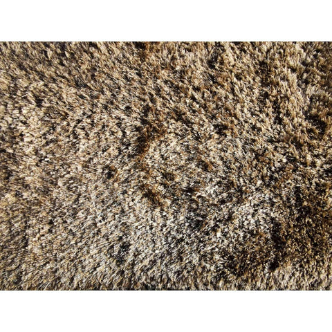 185 x 125 cm shaggy silk effect Brown Rug - Rugoutlet