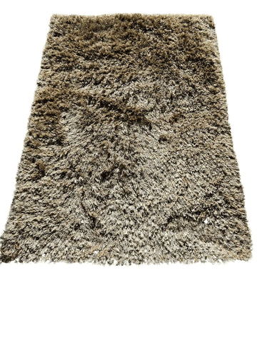 185 x 125 cm shaggy silk effect Brown Rug - Rugoutlet