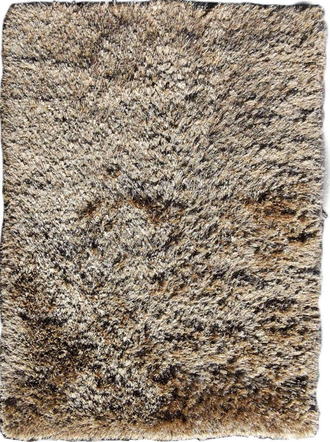 185 x 125 cm shaggy silk effect Brown Rug - Rugoutlet