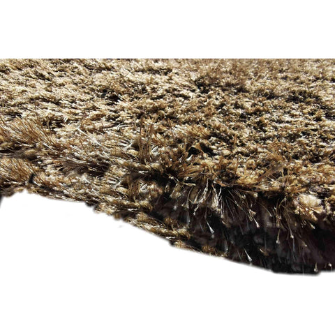185 x 125 cm shaggy silk effect Brown Rug - Rugoutlet