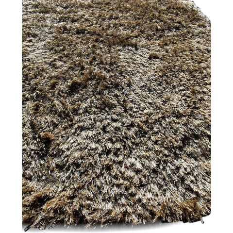 185 x 125 cm shaggy silk effect Brown Rug - Rugoutlet