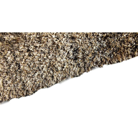 185 x 125 cm shaggy silk effect Brown Rug - Rugoutlet