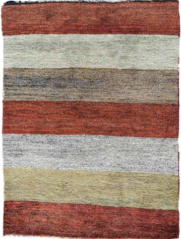 185 x 130 cm Modern Handmade Tribal Magenta Rug - Rugoutlet