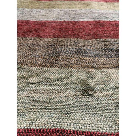 185 x 130 cm Modern Handmade Tribal Magenta Rug - Rugoutlet