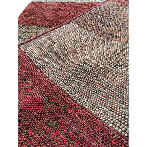 185 x 130 cm Modern Handmade Tribal Magenta Rug - Rugoutlet