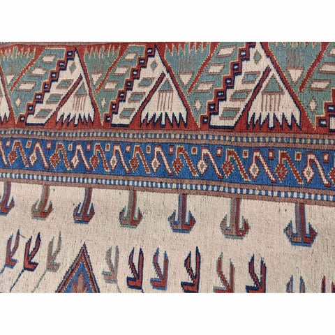 185 x 157 cm Kazak Sumak Yellow Rug - Rugoutlet