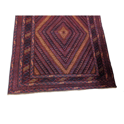 185 x 158 cm Afghan Mushwani Tribal Red Rug - Rugoutlet