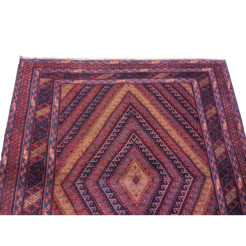 185 x 158 cm Afghan Mushwani Tribal Red Rug - Rugoutlet