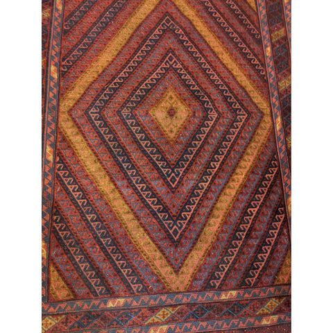 185 x 158 cm Afghan Mushwani Tribal Red Rug - Rugoutlet