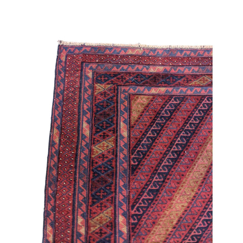185 x 158 cm Afghan Mushwani Tribal Red Rug - Rugoutlet