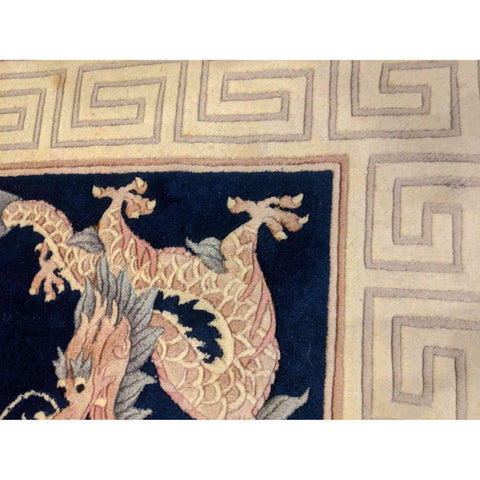 186 x 120 cm chinese Traditional Blue Rug - Rugoutlet