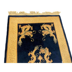 186 x 120 cm chinese Traditional Blue Rug - Rugmaster