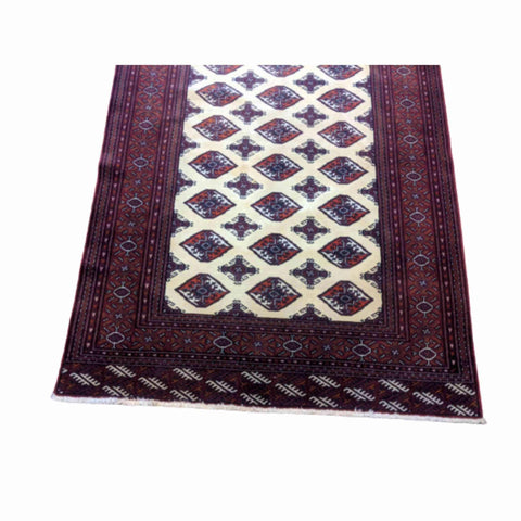 186 x 135 cm Turkaman Tribal Purple Rug - Rugoutlet