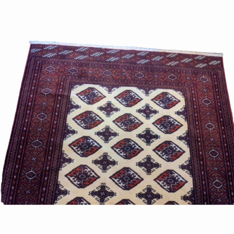 186 x 135 cm Turkaman Tribal Purple Rug - Rugoutlet