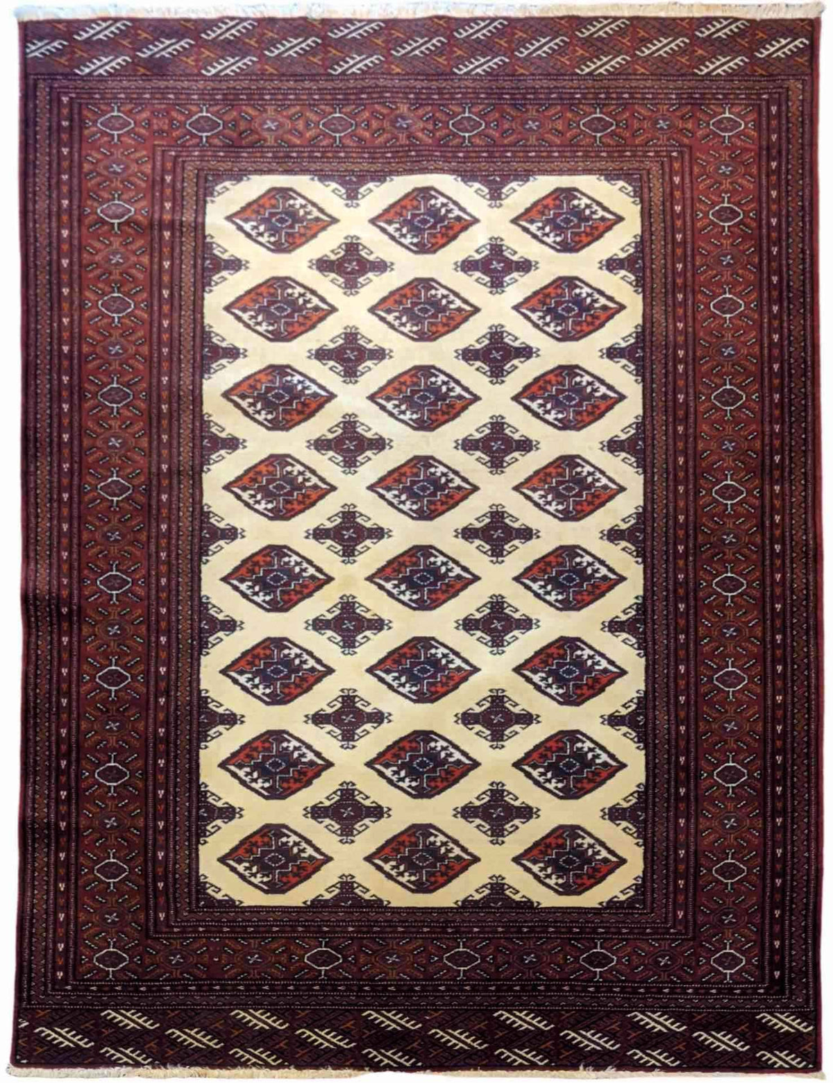 186 x 135 cm Turkaman Tribal Purple Rug - Rugmaster