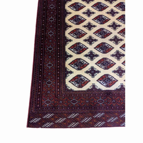 186 x 135 cm Turkaman Tribal Purple Rug - Rugoutlet