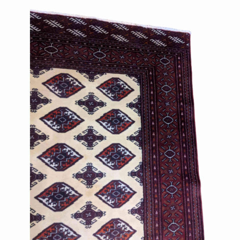 186 x 135 cm Turkaman Tribal Purple Rug - Rugoutlet