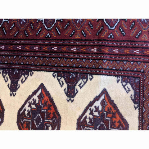 186 x 135 cm Turkaman Tribal Purple Rug - Rugoutlet