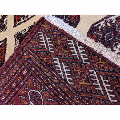 186 x 135 cm Turkaman Tribal Purple Rug - Rugoutlet