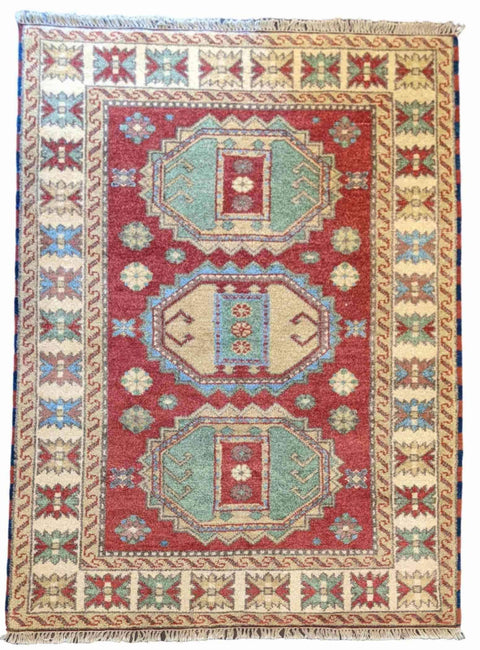 187 x 121 cm Kazak Magenta Rug - Rugoutlet