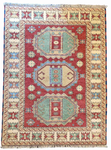 187 x 121 cm Kazak Magenta Rug - Rugoutlet