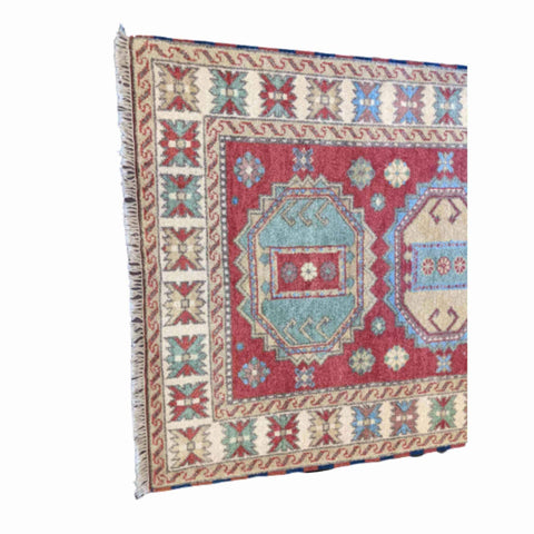 187 x 121 cm Kazak Modern Magenta Rug - Rugmaster