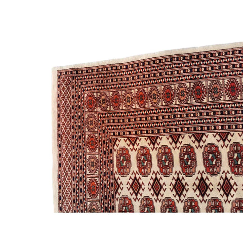 187 x 133 cm Pakistan Bokhara Geometric Brown Rug - Rugmaster