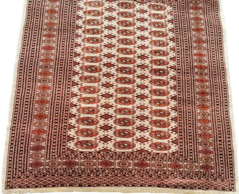 187 x 133 cm Pakistan Bokhara Geometric Brown Rug - Rugoutlet