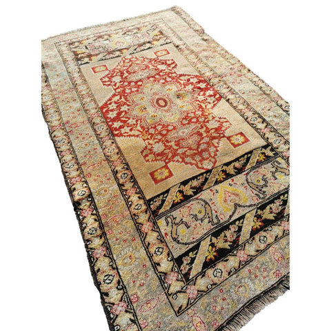 190 x 117 cm Antique Anatolian Brown Rug - Rugoutlet