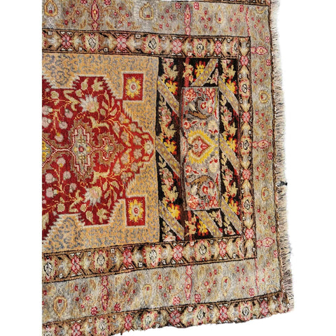 190 x 117 cm Antique Anatolian Brown Rug - Rugoutlet