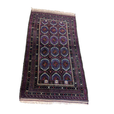 190 x 120 cm Persian Baluch Traditional Purple Rug - Rugmaster