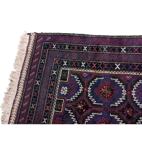 190 x 120 cm Persian Baluch Traditional Purple Rug - Rugmaster