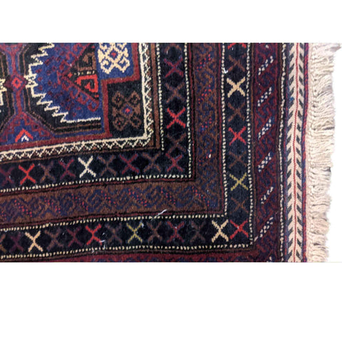 190 x 120 cm Persian Baluch Traditional Purple Rug - Rugmaster