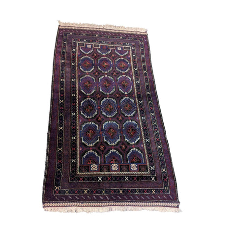 190 x 120 cm Persian Baluch Traditional Purple Rug - Rugmaster