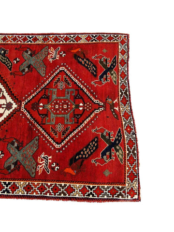 190 x 120 cm Qashqai Persian Tribal Red Rug - Rugmaster