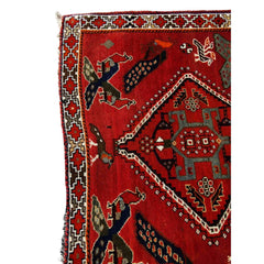 190 x 120 cm Qashqai Persian Tribal Red Rug - Rugoutlet