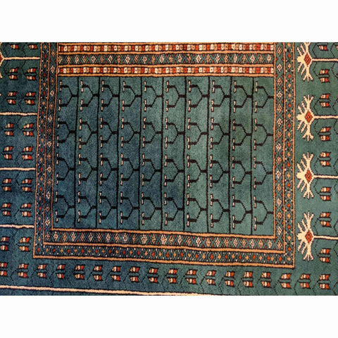 190 x 123 cm Bukhara Tribal Blue Rug - Rugoutlet