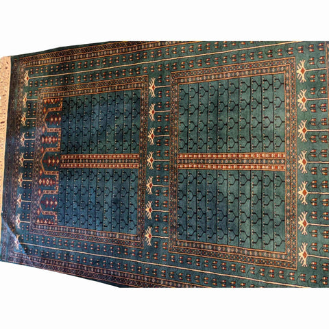 190 x 123 cm Bukhara Tribal Blue Rug - Rugmaster