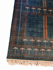 190 x 123 cm Bukhara Tribal Blue Rug - Rugmaster