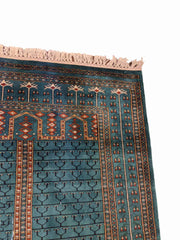 190 x 123 cm Bukhara Tribal Blue Rug - Rugmaster