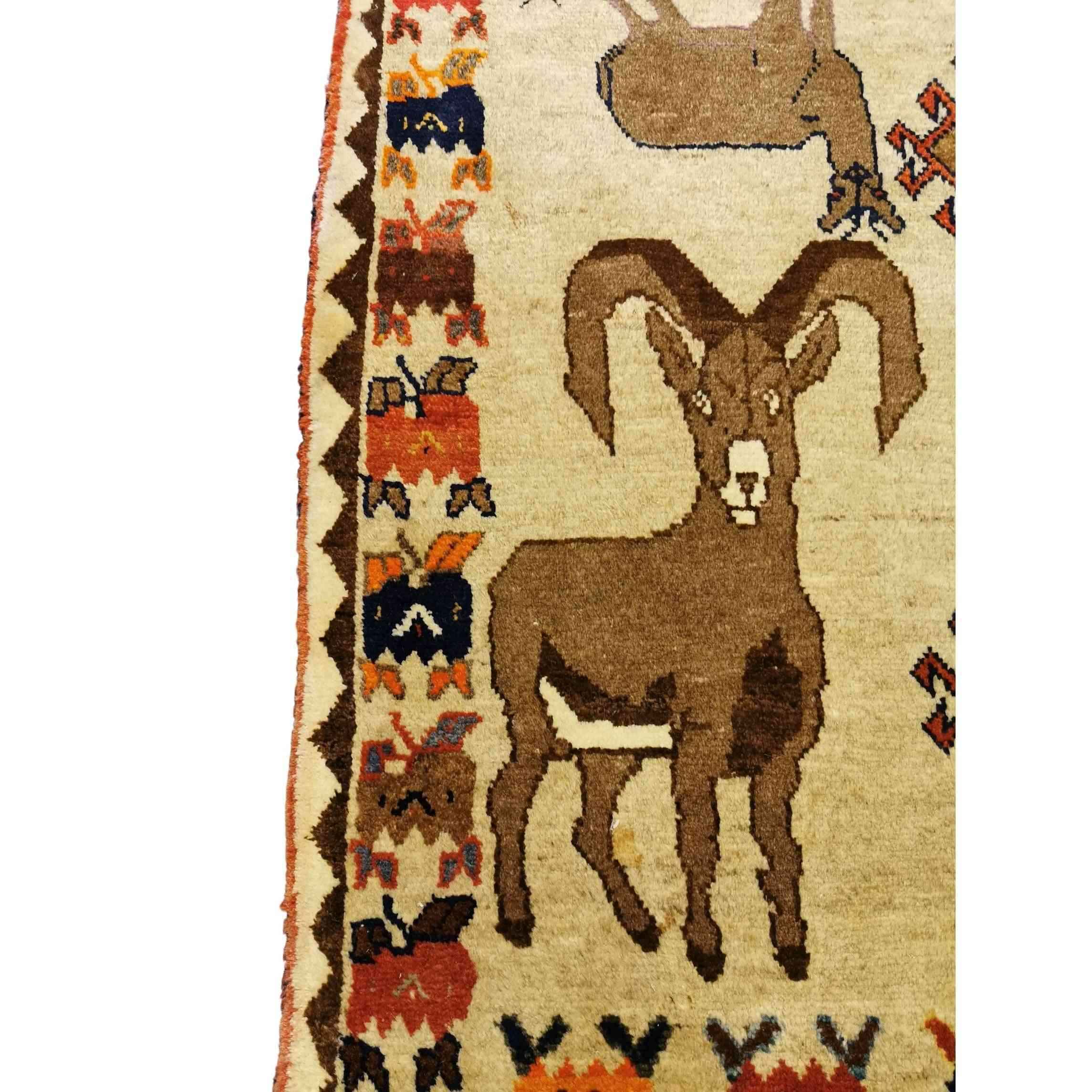 190 x 123 cm Shiraz Qashqai Tribal Yellow Rug - Rugmaster