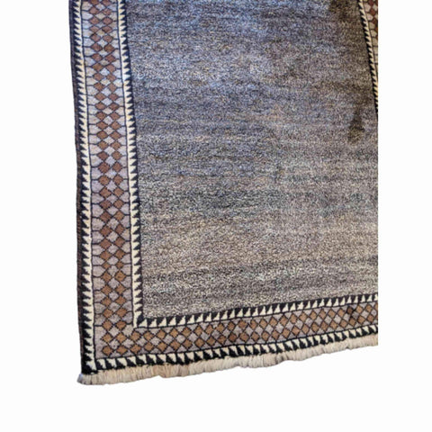 190 x 130 cm Old Persian Gabbeh Tribal Grey Rug - Rugoutlet