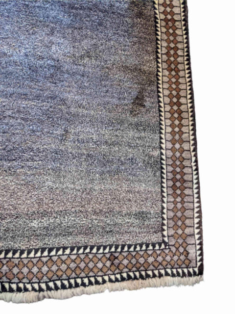 190 x 130 cm Old Persian Gabbeh Tribal Grey Rug - Rugoutlet