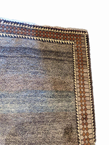 190 x 130 cm Old Persian Gabbeh Tribal Grey Rug - Rugoutlet